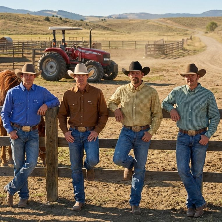Cowboys at fence