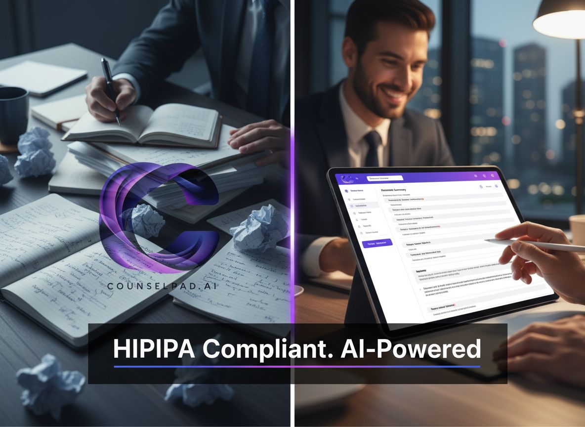 CounselPad HIPAA compliance and security infrastructure