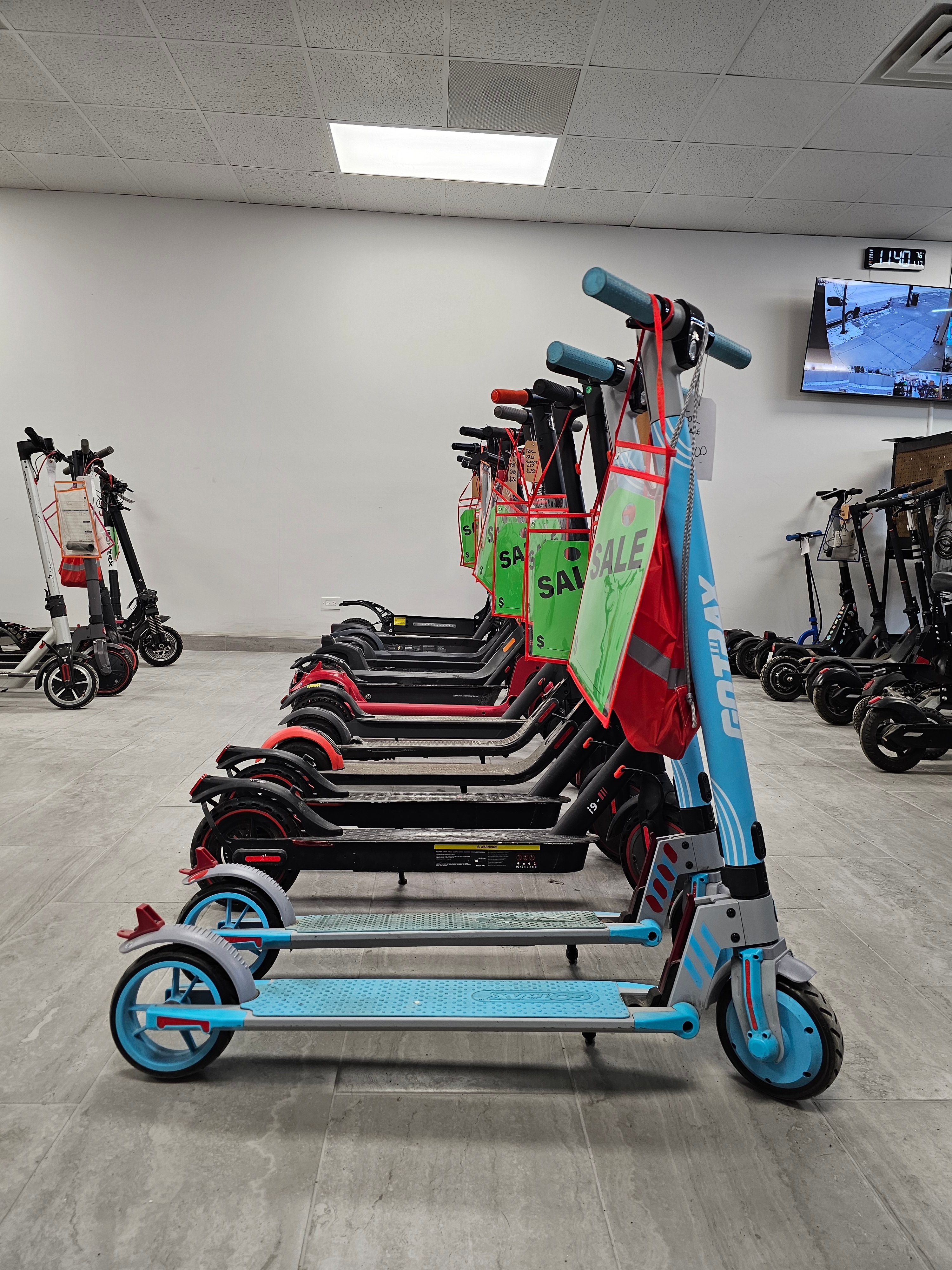 Electric scooters at It's Electric Chicago