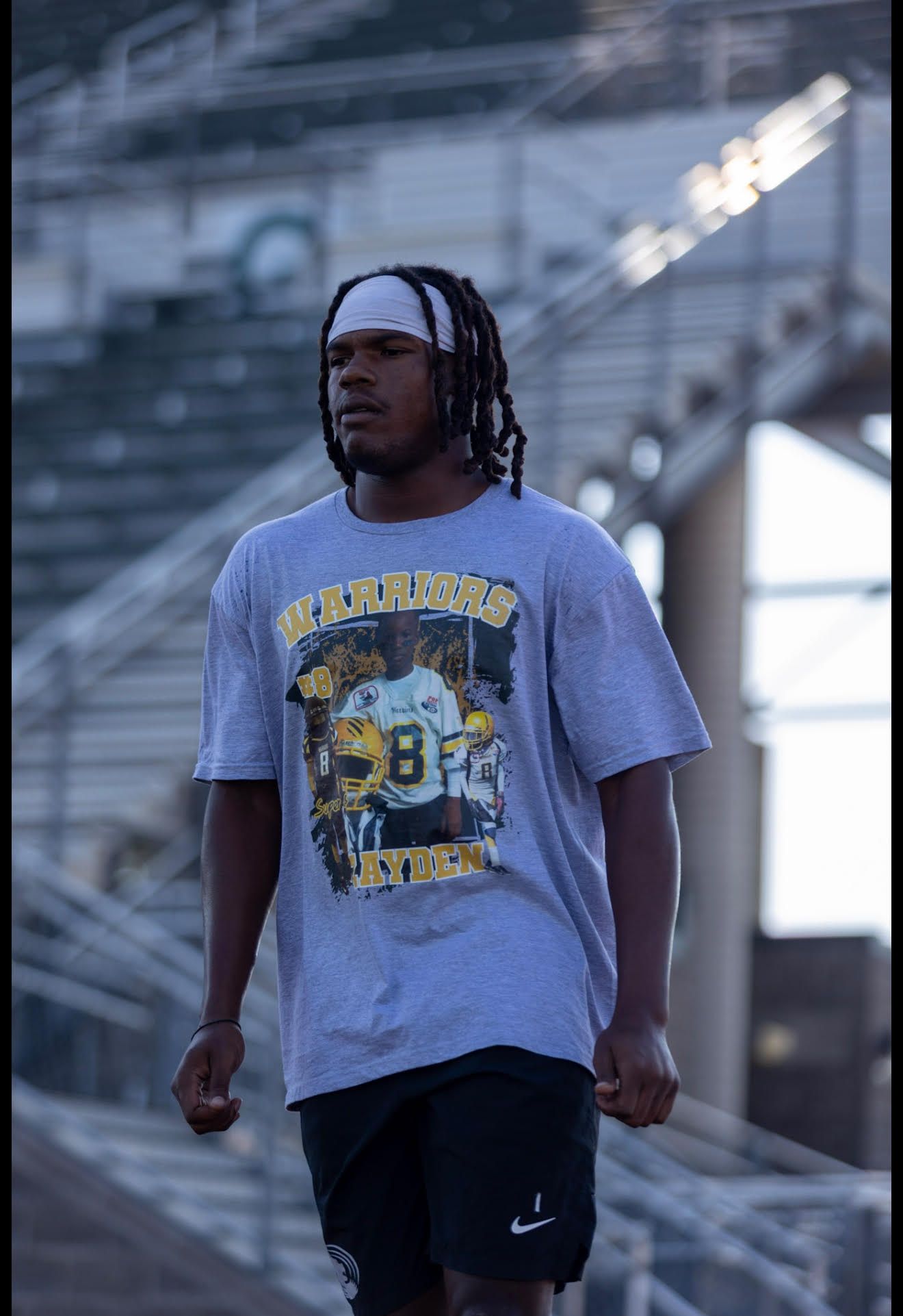 Custom Warriors football tee