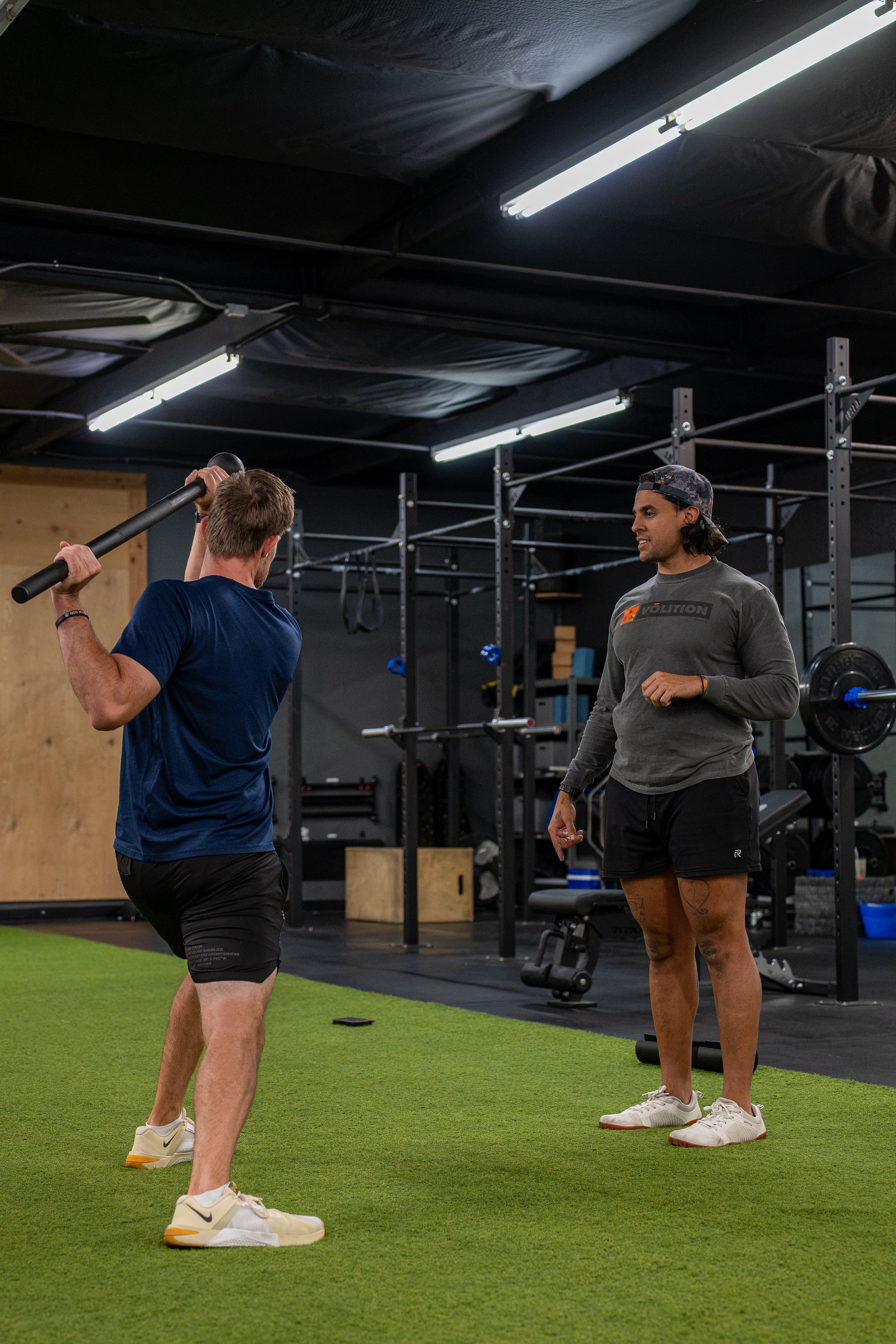 Jose coaching client with weighted club