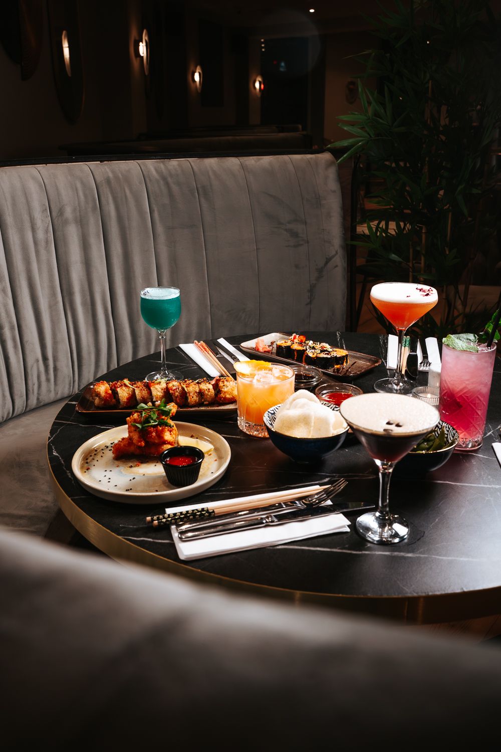Pan-Asian dishes and cocktails at Bambuu restaurant