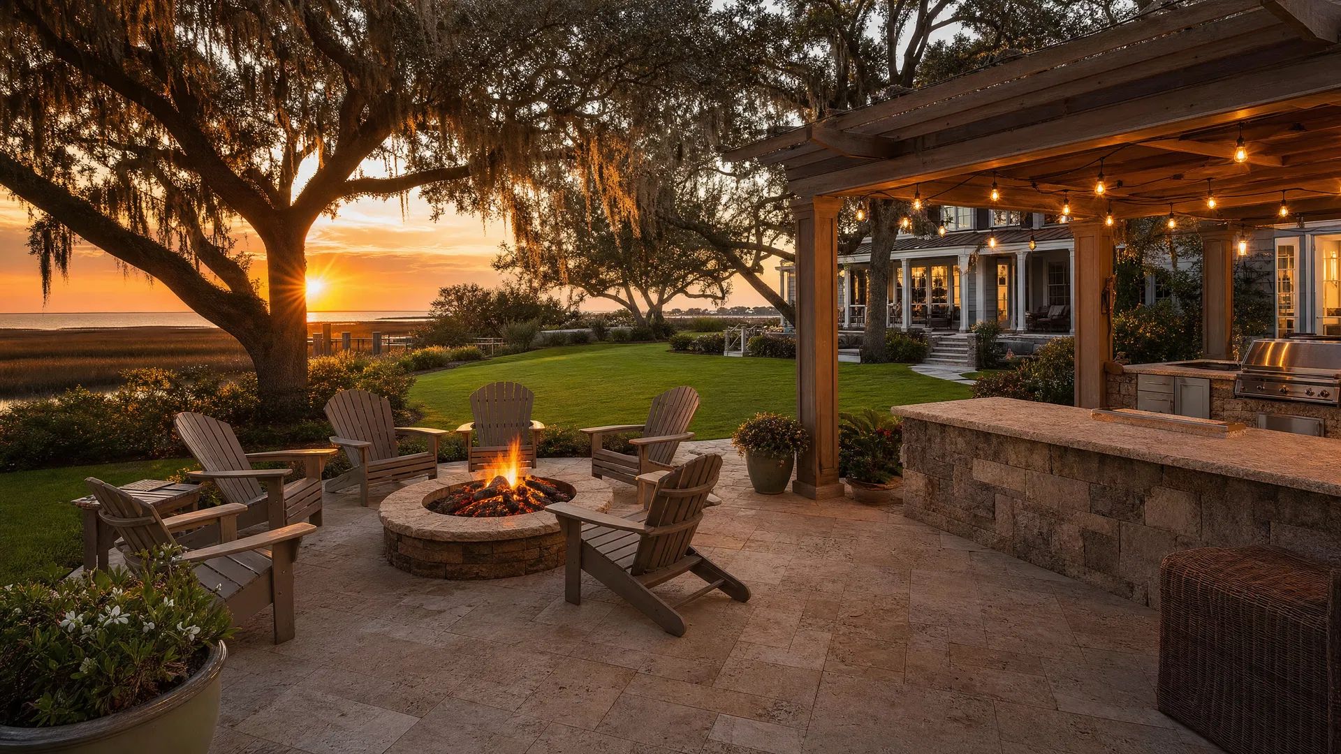 Custom outdoor living space in Wilmington NC