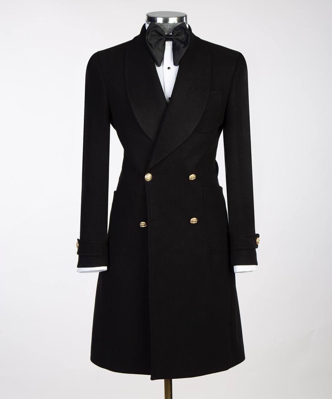 Black Double-Breasted Coat