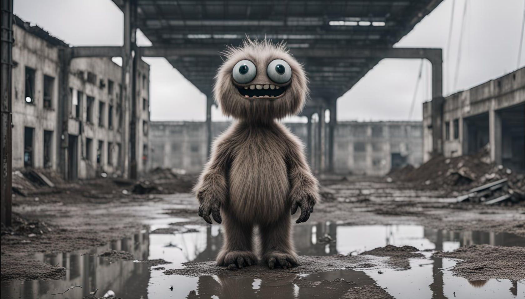 Clay, the grey furry monster