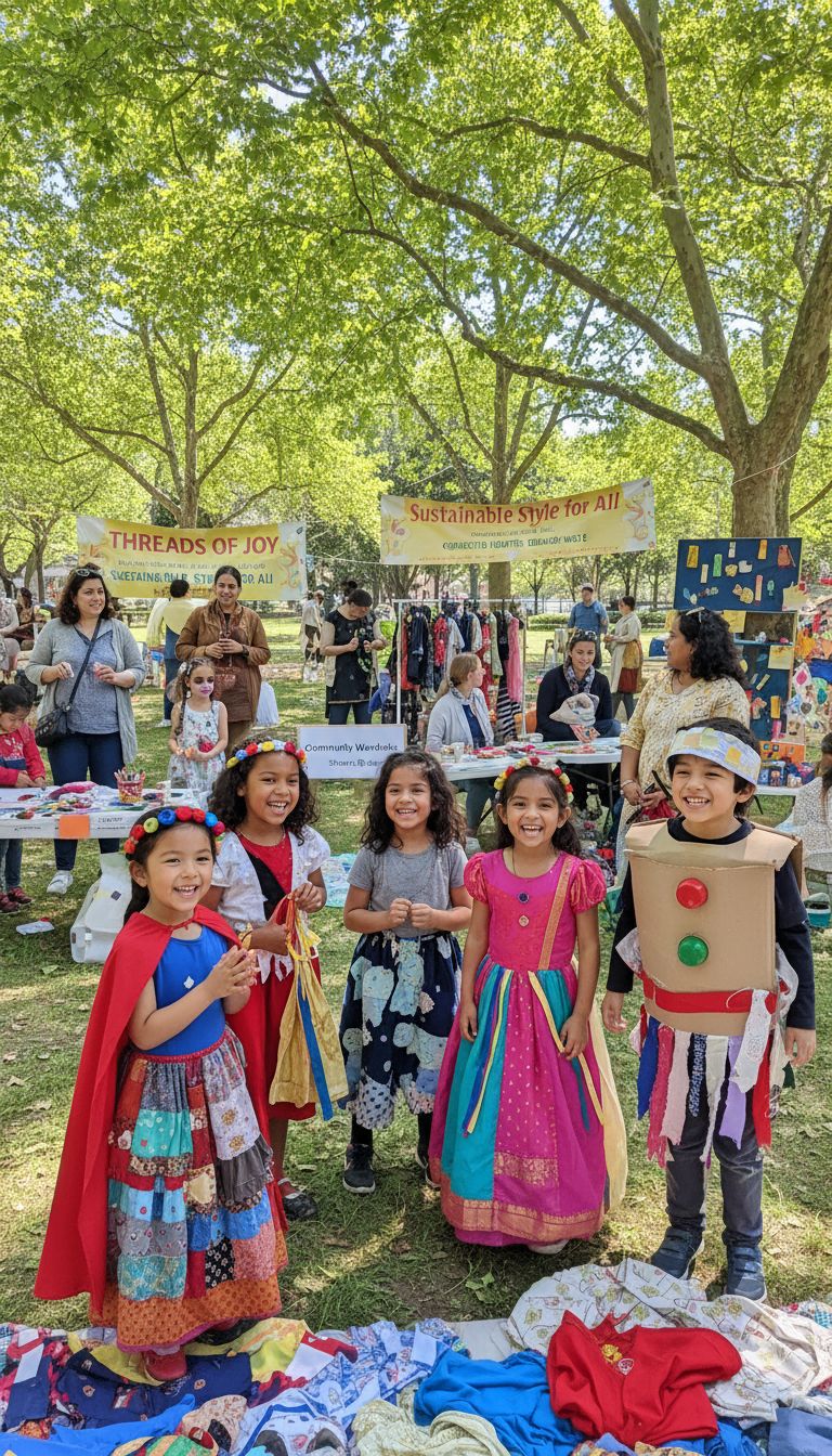 Happy kids in the community