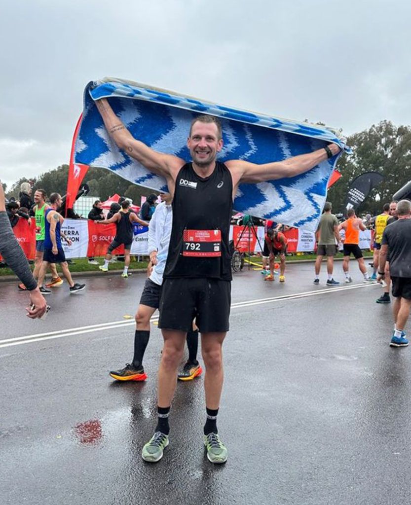 Johnny Taylor running the Canberra Marathon
