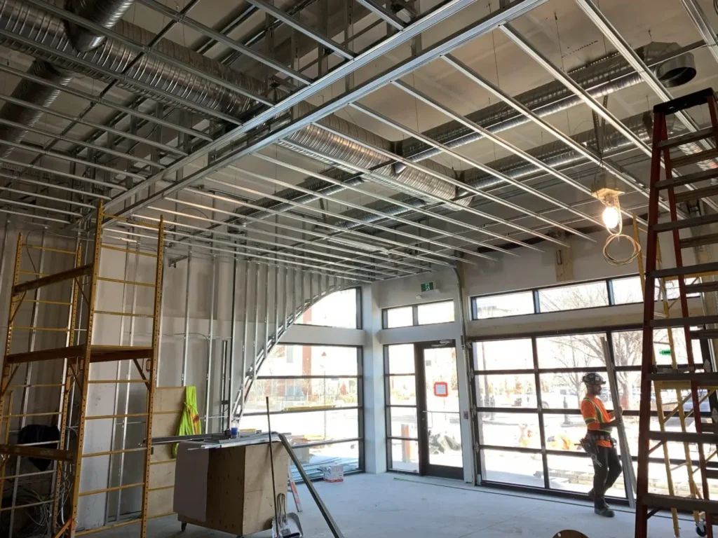 Commercial construction build-out project completed by APX Construction in Calgary