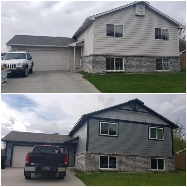 Before and after siding transformation