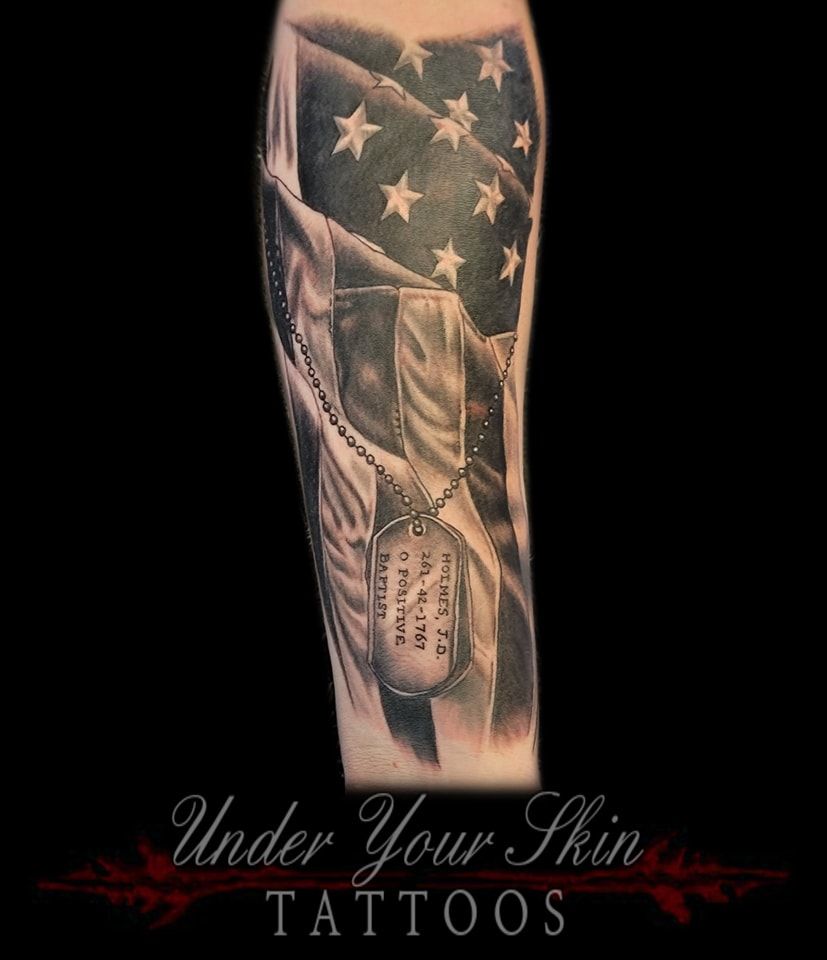 Flag & Dog Tags