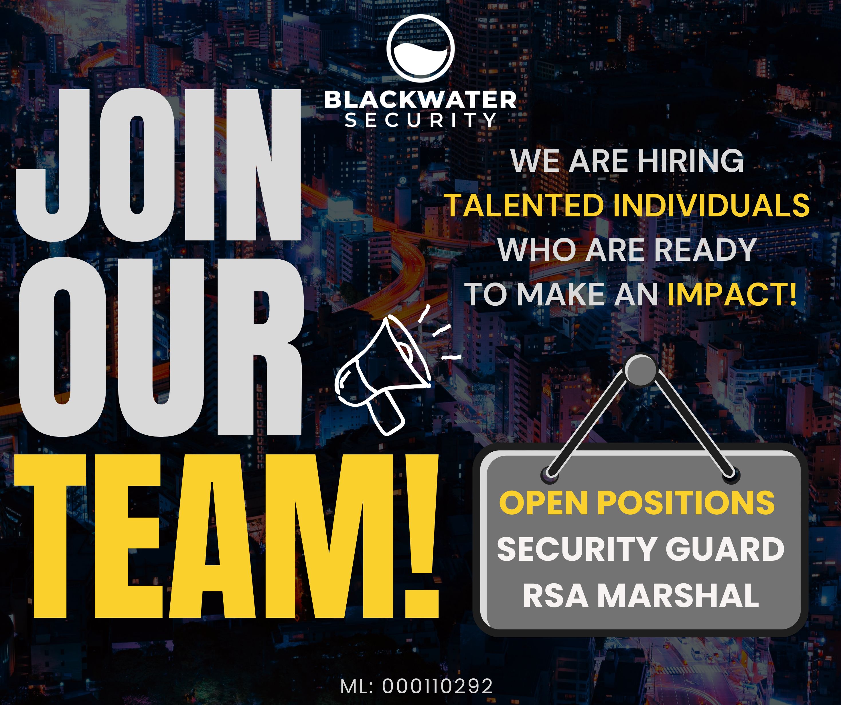 Blackwater Security recruitment advertisement