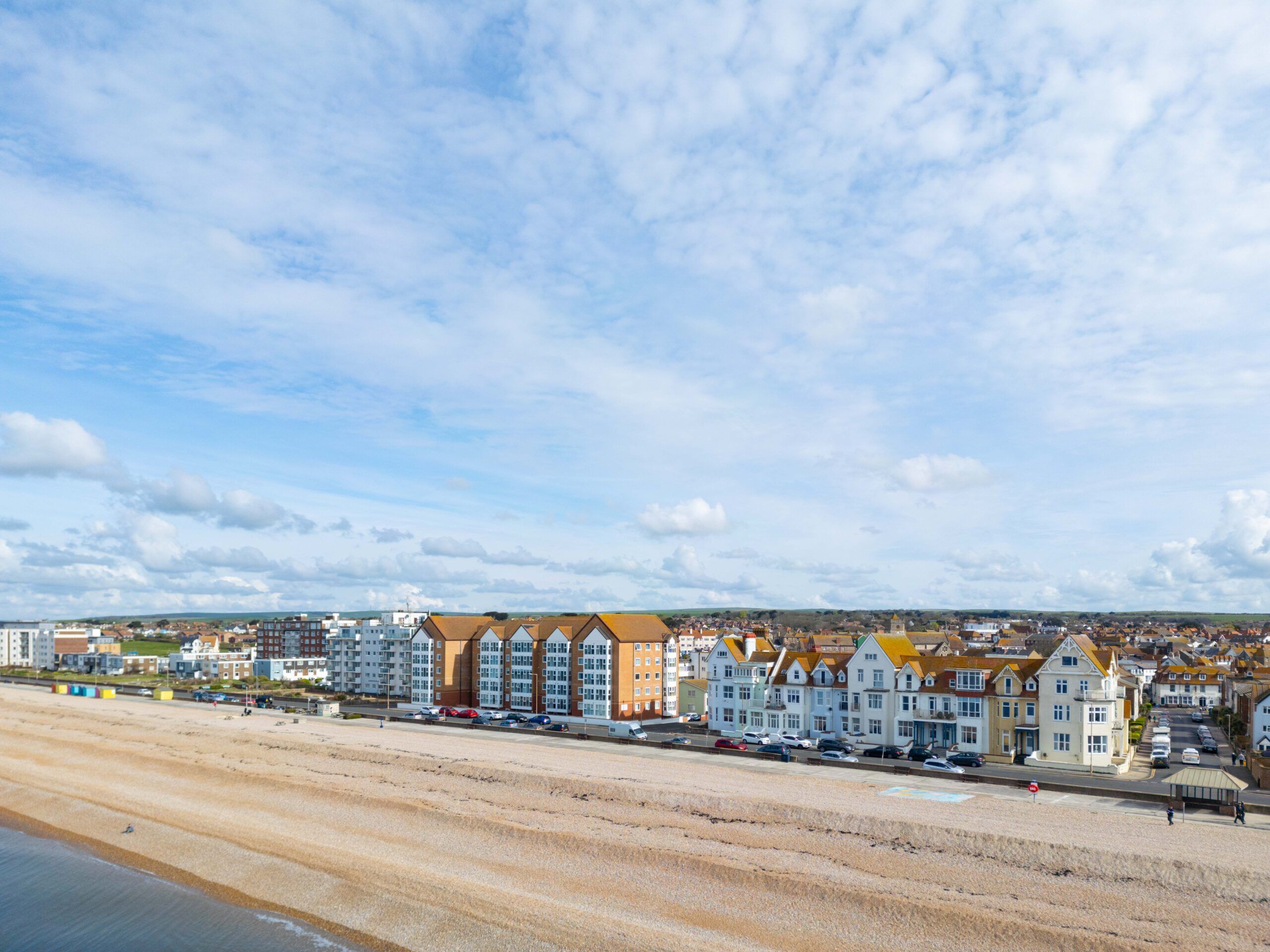 Aerial view of East Sussex coastline — property video tours