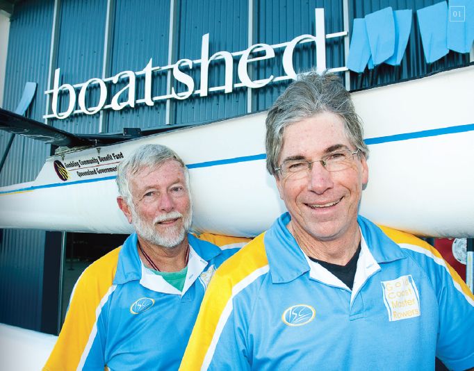 Sports House boatshed on Lake Orr, Varsity Lakes
