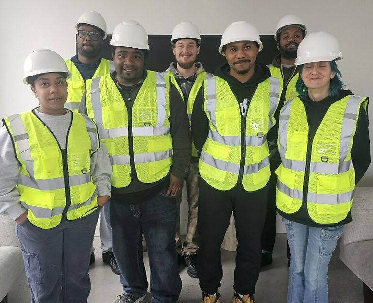 DoConnect training participants in safety gear