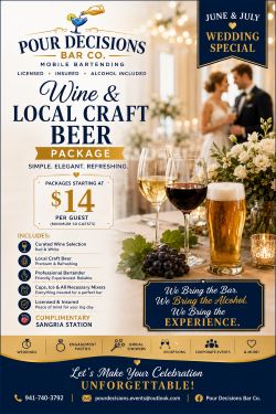 Wine & Local Craft Beer package flyer