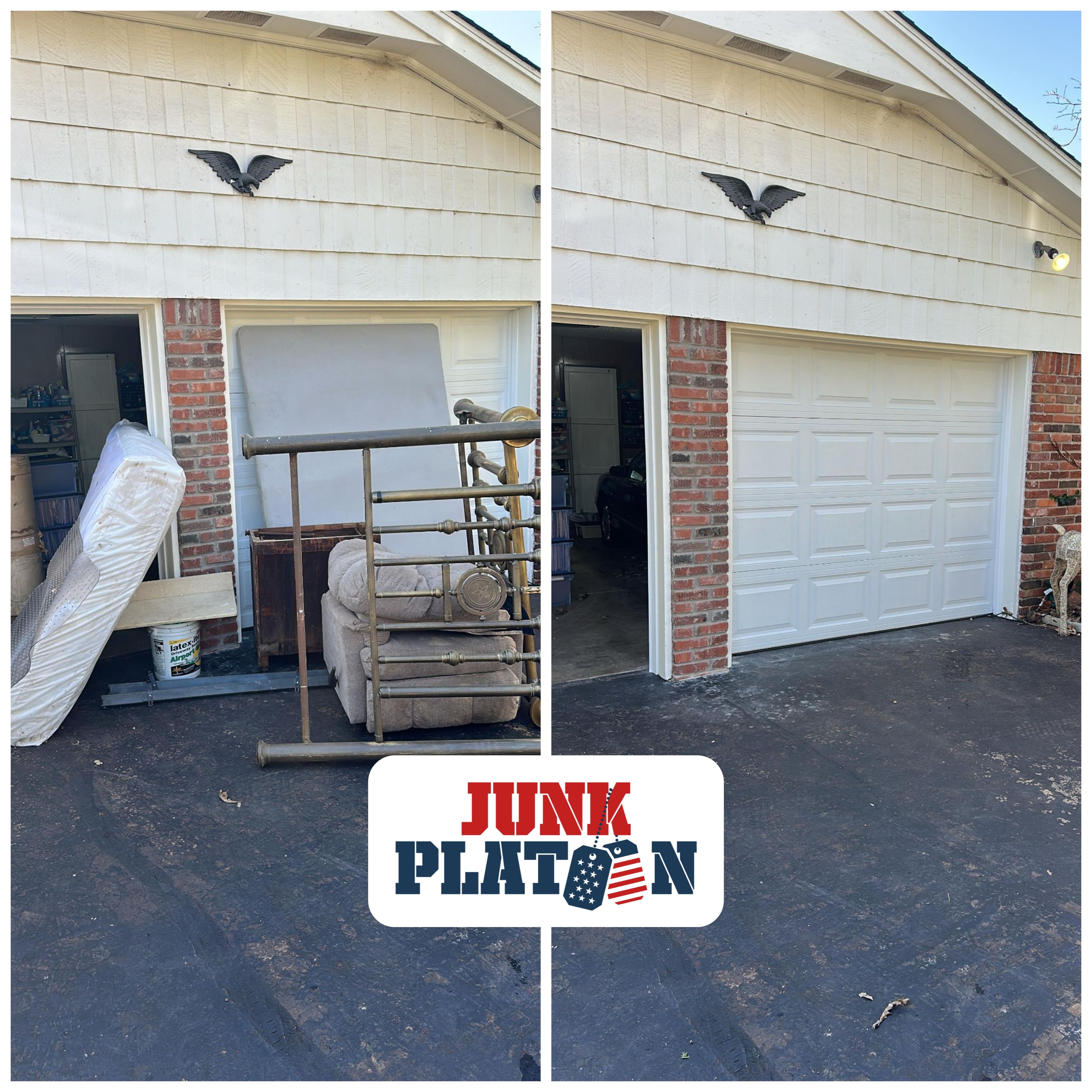 Before and after garage cleanout