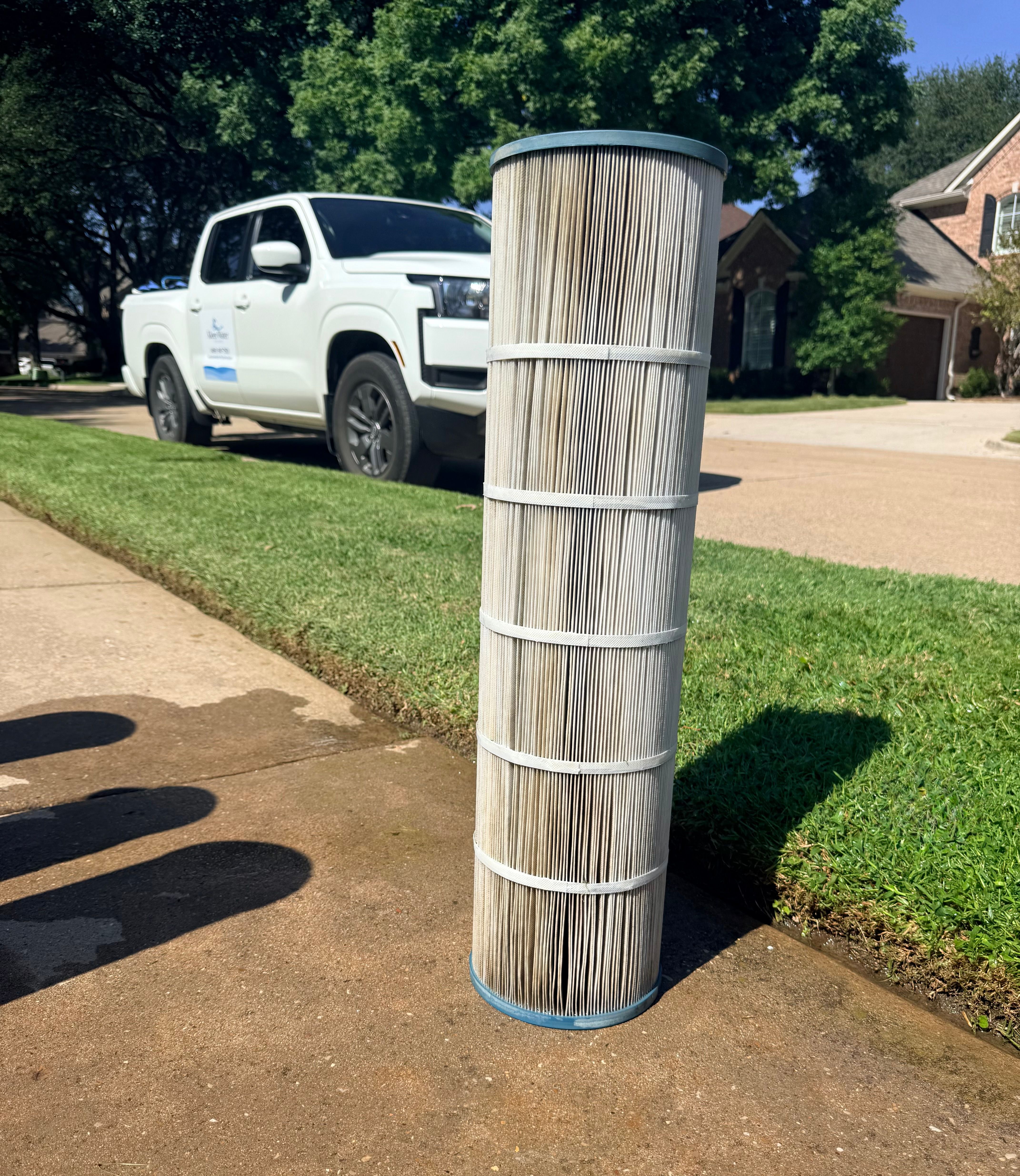 Clean pool filter after service by Kleen Water Pool Service