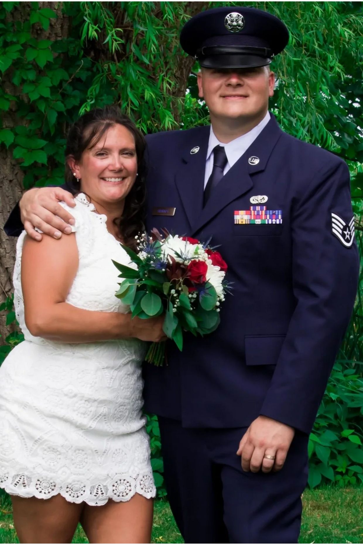 Joel and Kelly Starkey on their wedding day