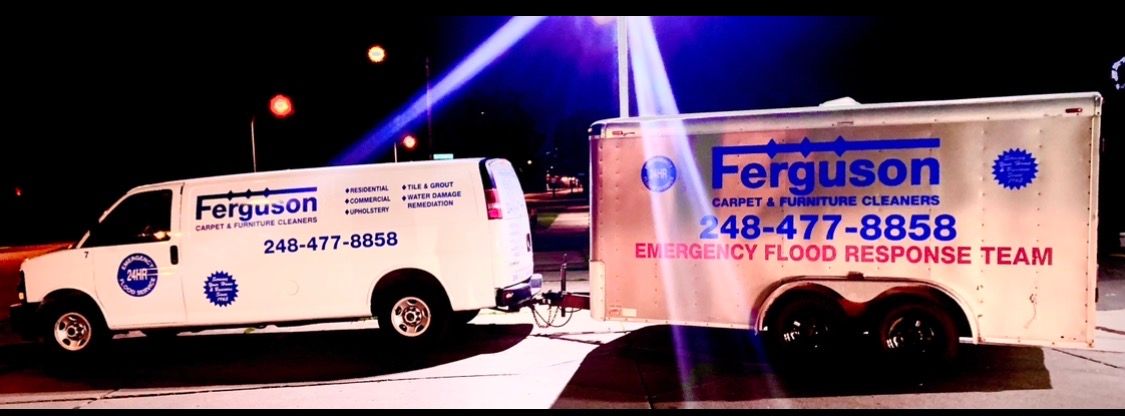 Ferguson Carpet & Furniture Cleaners Emergency Flood Response Van and Trailer