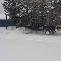 Snow plowing commercial property