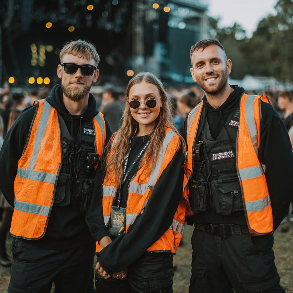 Team members outdoors