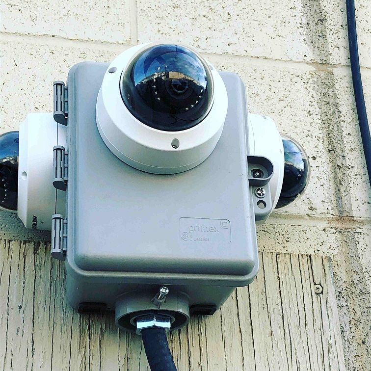 IP CCTV camera and integrated security system installation completed by KTS Solutions for a commercial property group