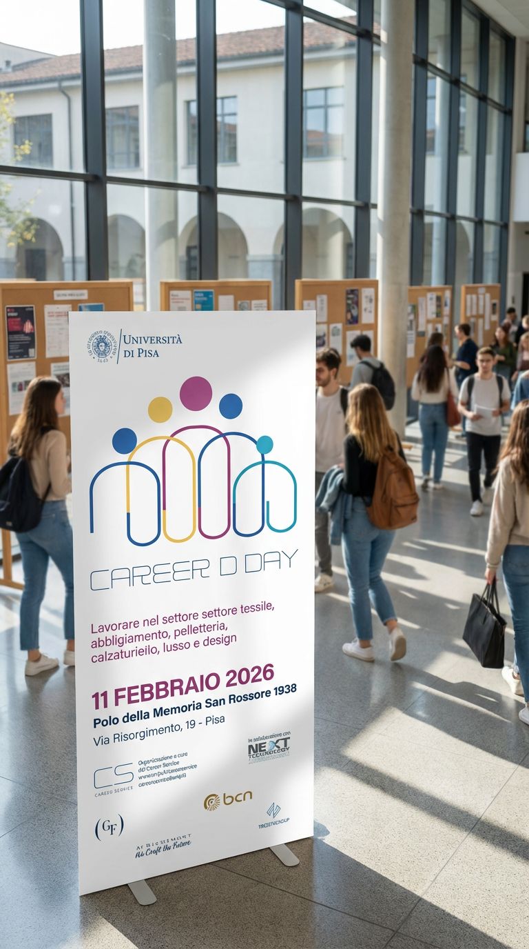 Pannello espositivo in contesto universitario — Career Day