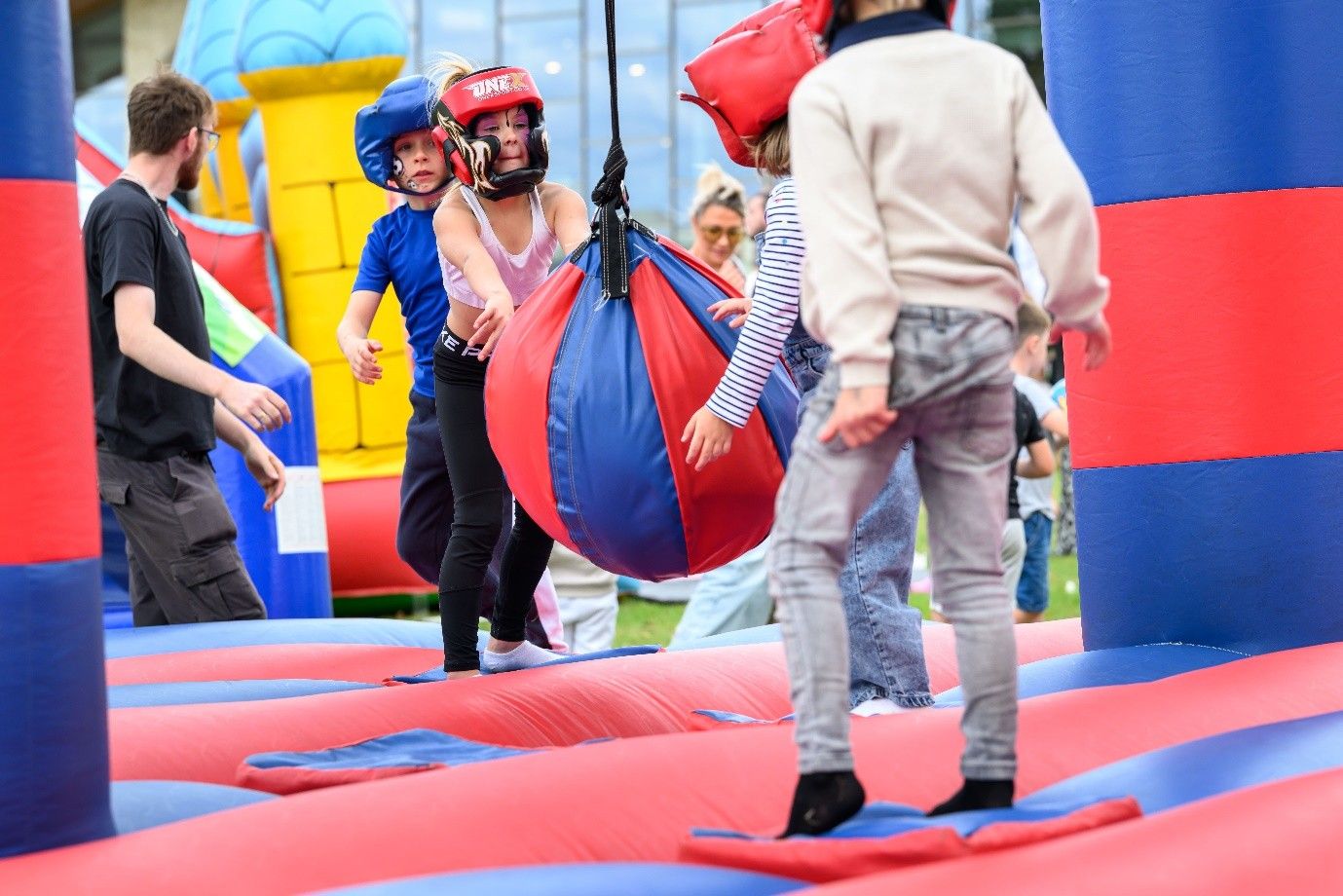 Teams competing in Go for Gold Olympic themed challenges at GSK event
