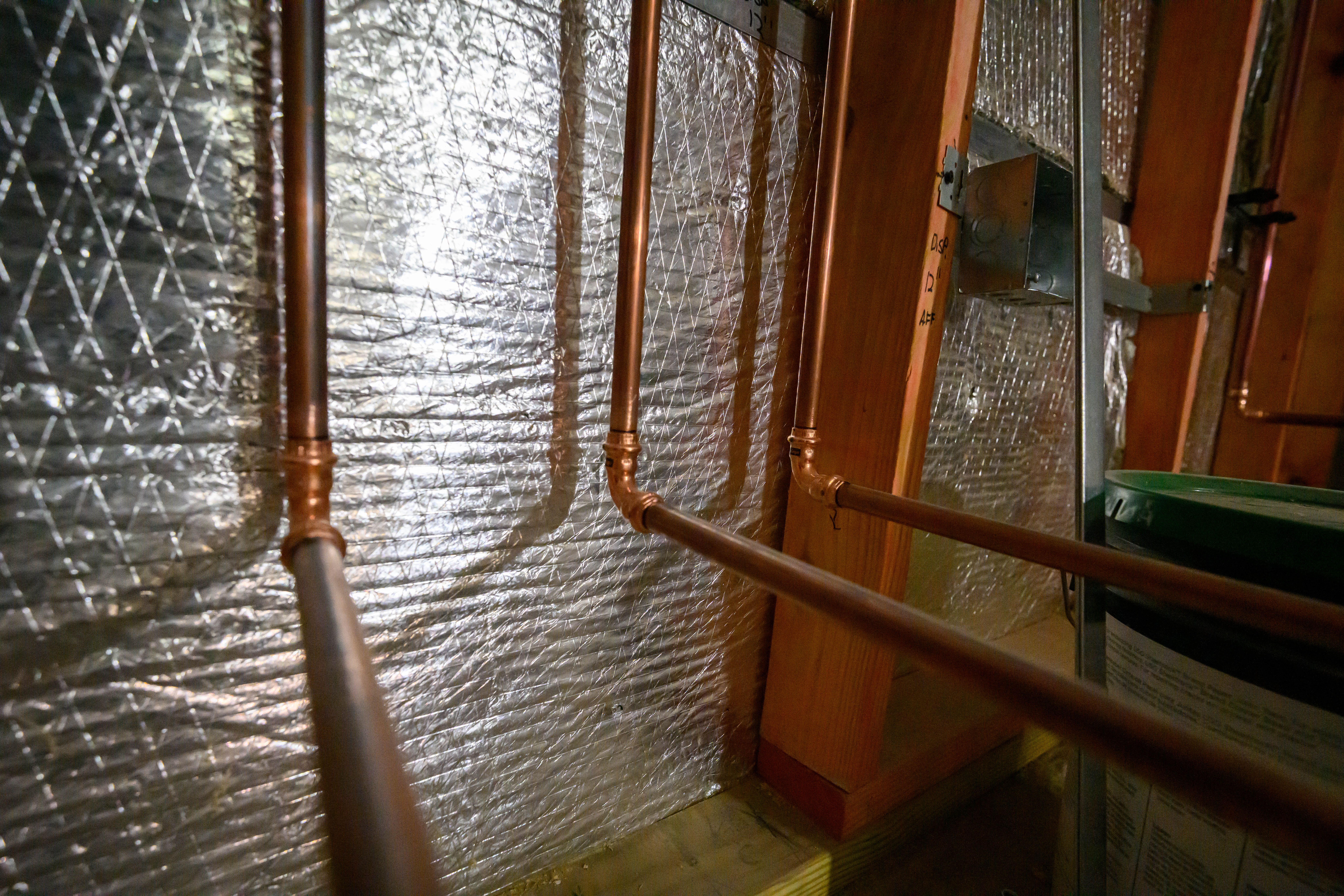 Copper pipe installation by Schaefer Mechanical