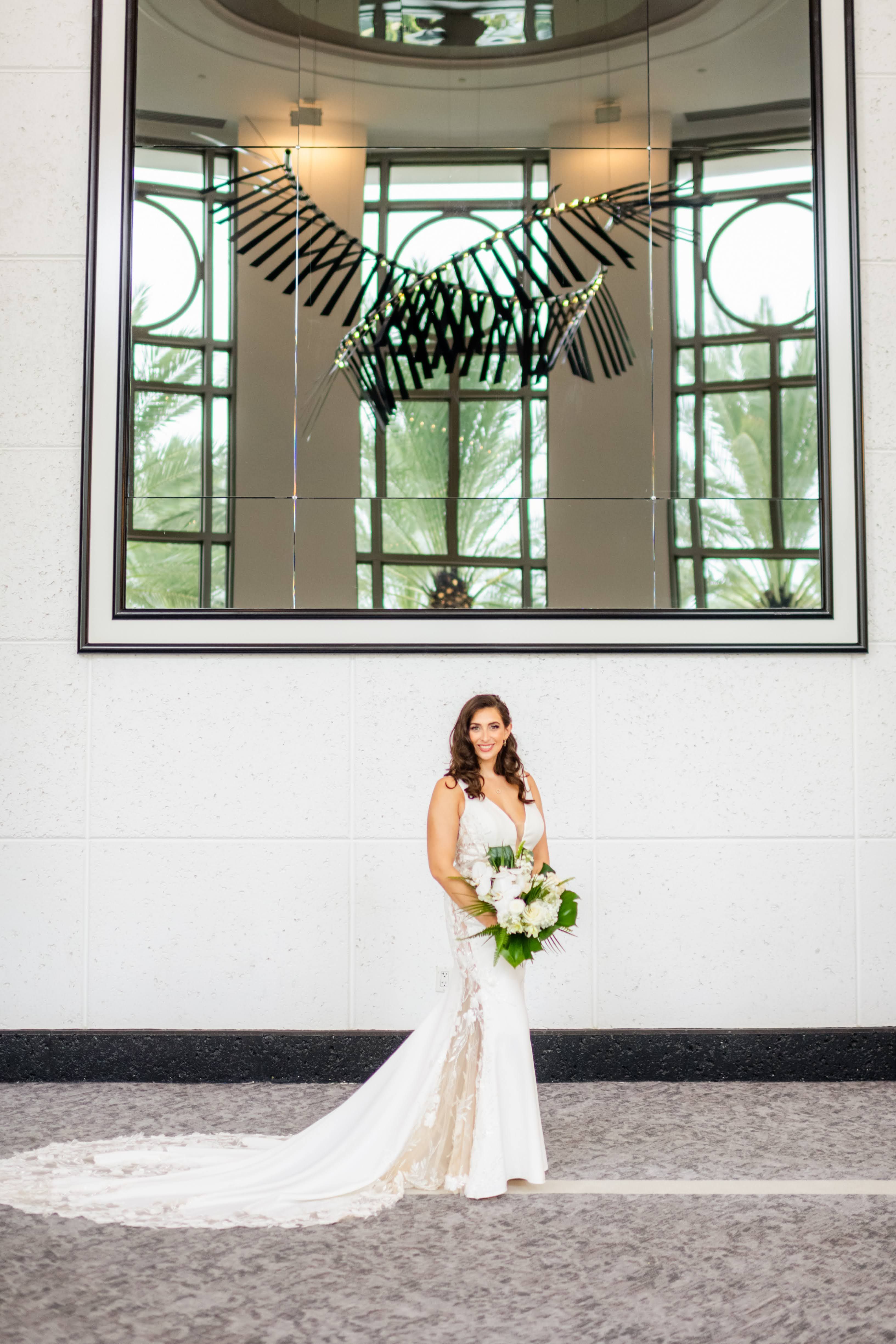 Bride at South Florida wedding by JMW Services