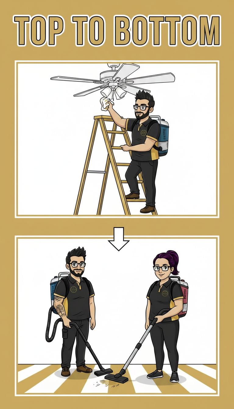 Luke and Nicole deep cleaning top to bottom