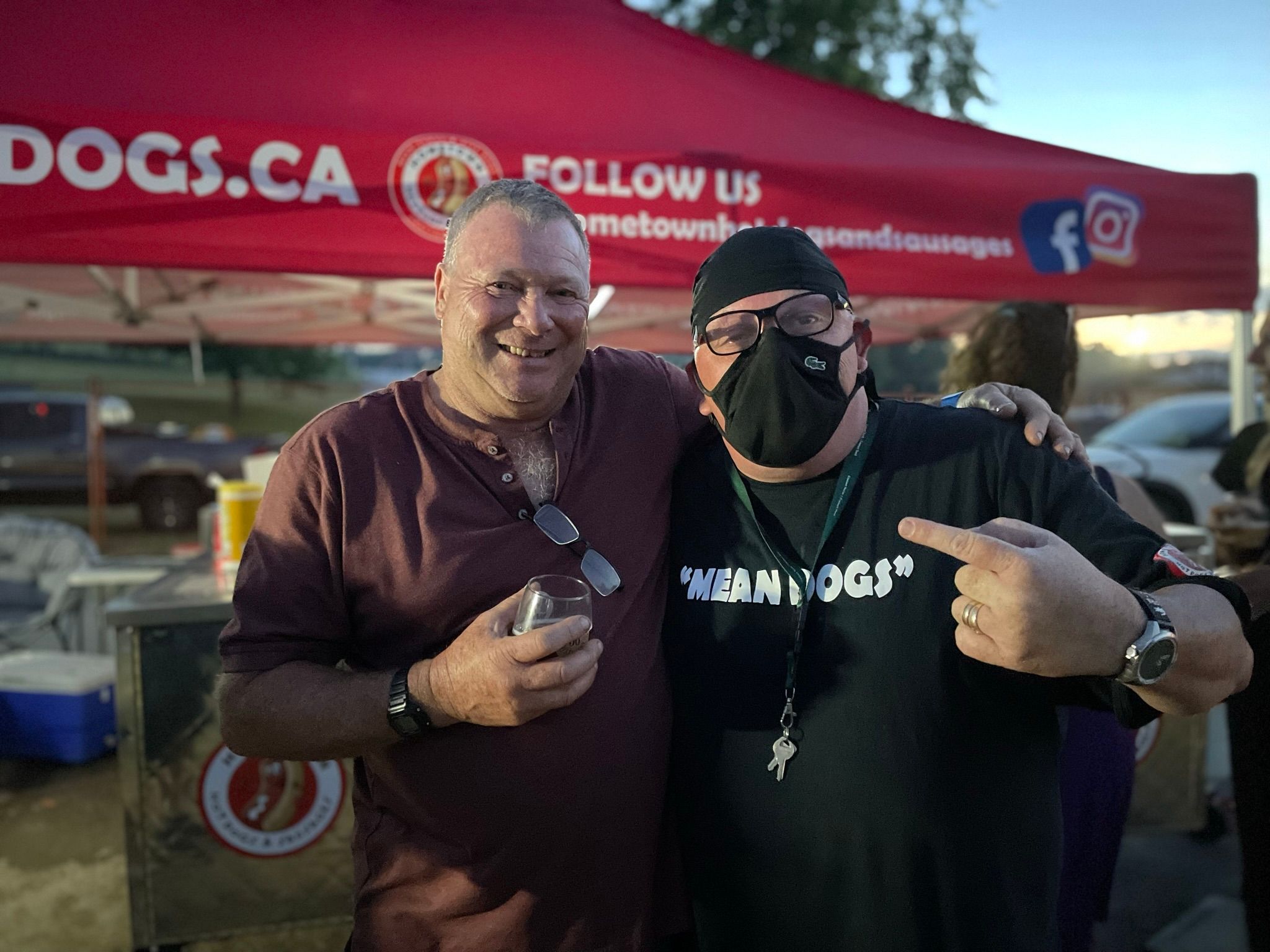 Happy Hometown Street Eats customers at an event