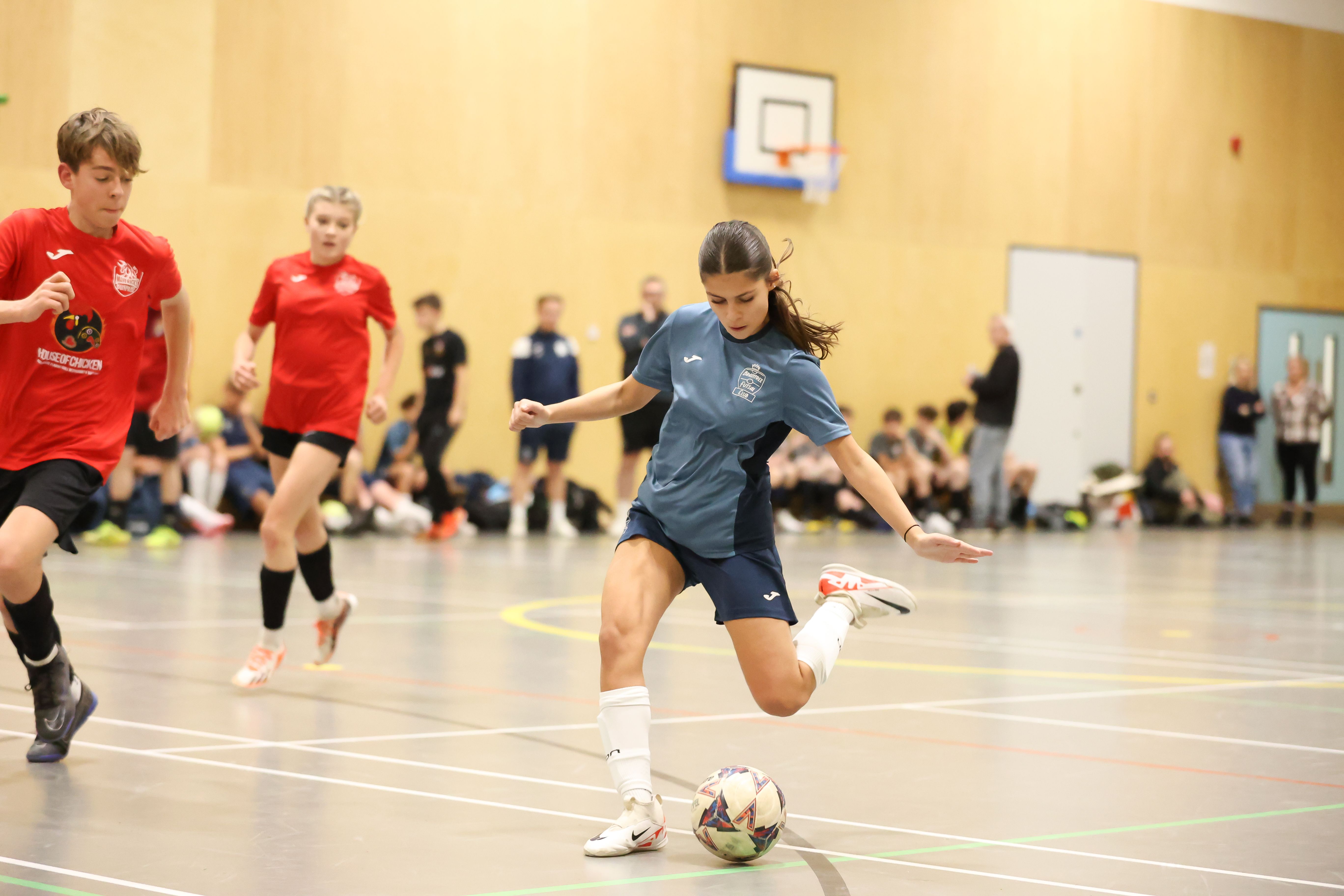 Girls futsal action at Nxt Gen Winter Cup