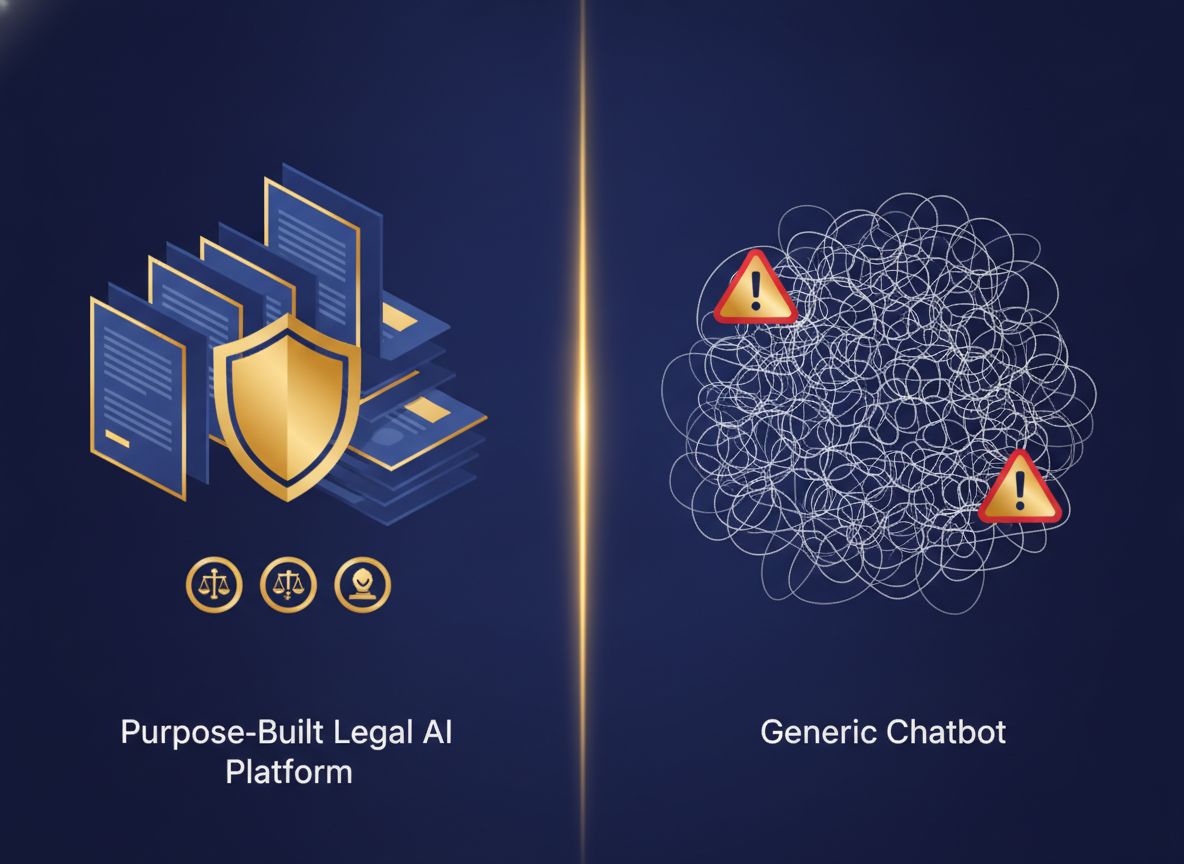 CounselPad purpose-built legal AI vs generic chatbot comparison