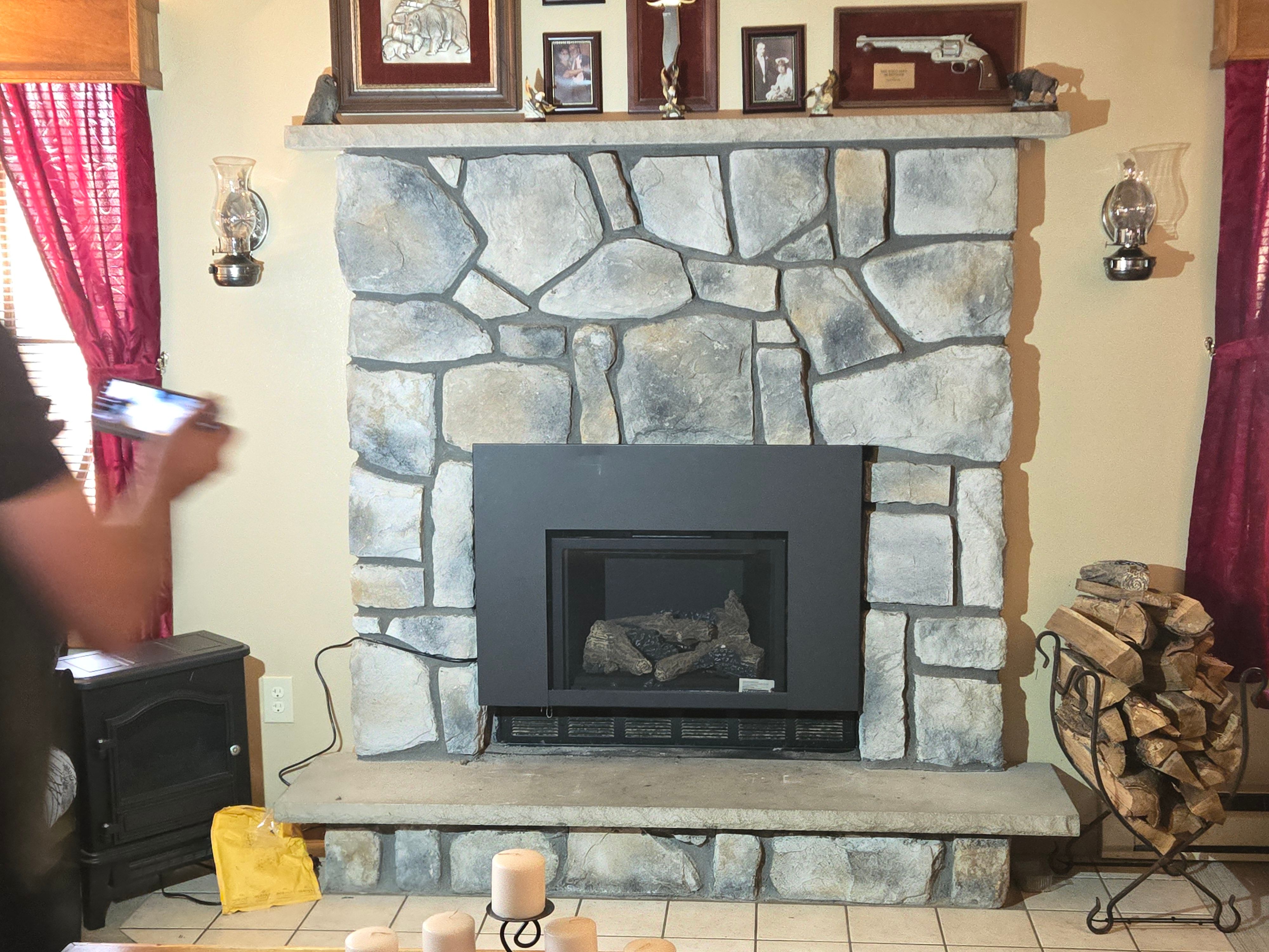 Cozy fireplace