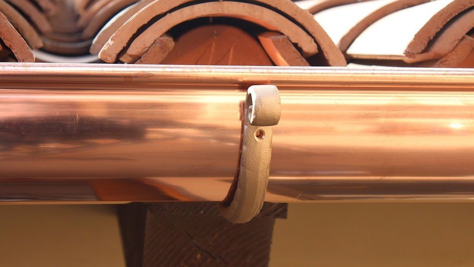 Copper gutter detail