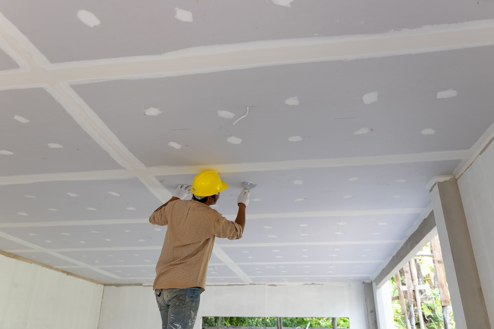 Ceiling drywall work