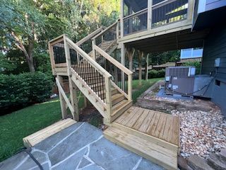 Deck staining project 2 in Raleigh Durham Cary NC