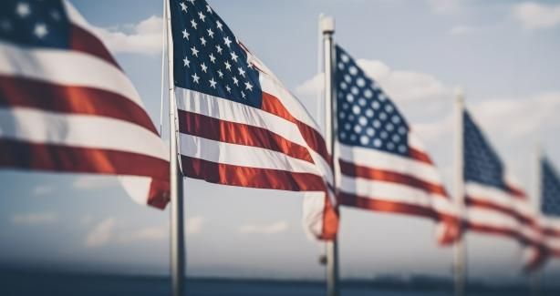 American flags