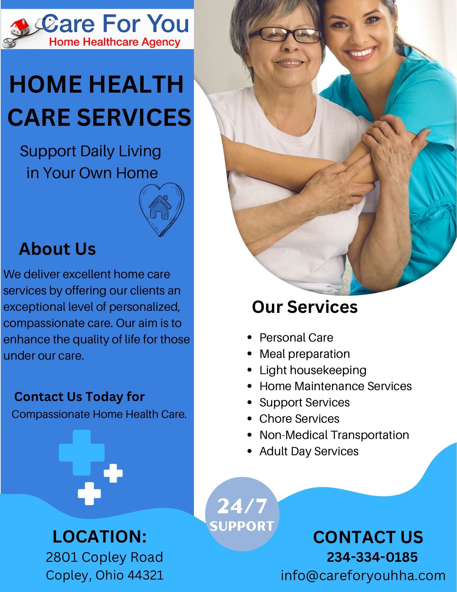 Caregiver with senior client
