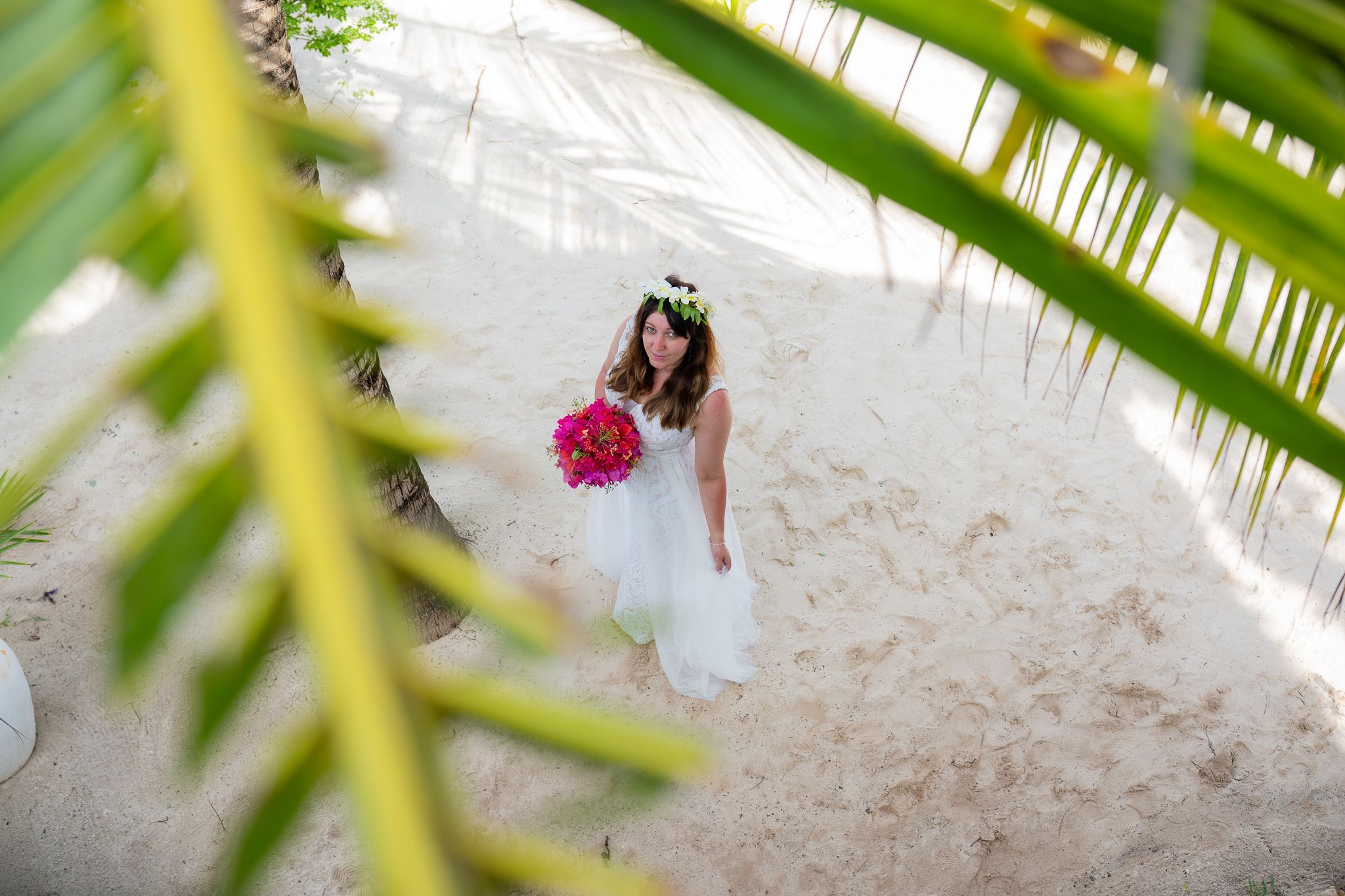 Bride with bouquet