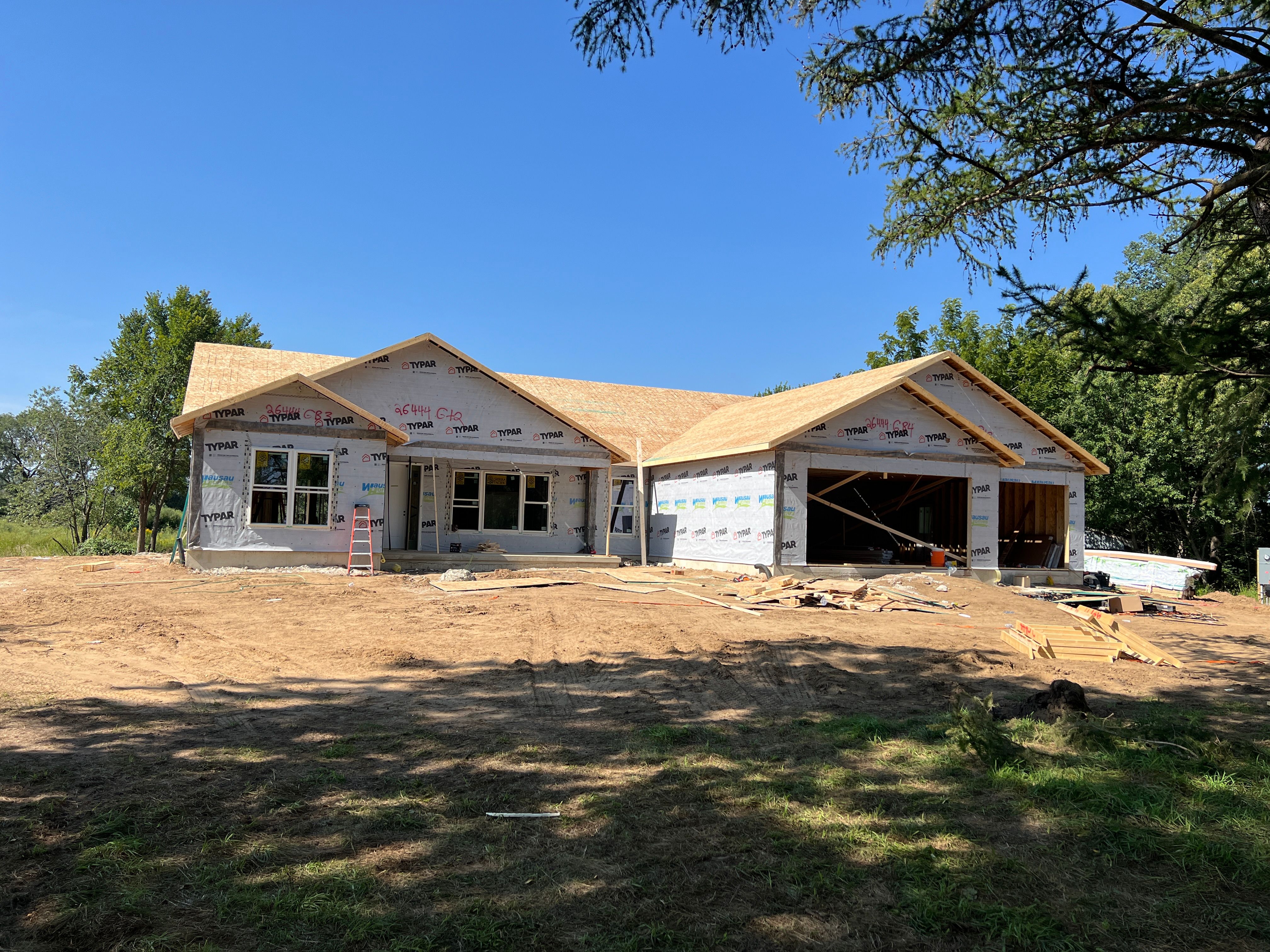 Custom home under construction by Newhoff Construction