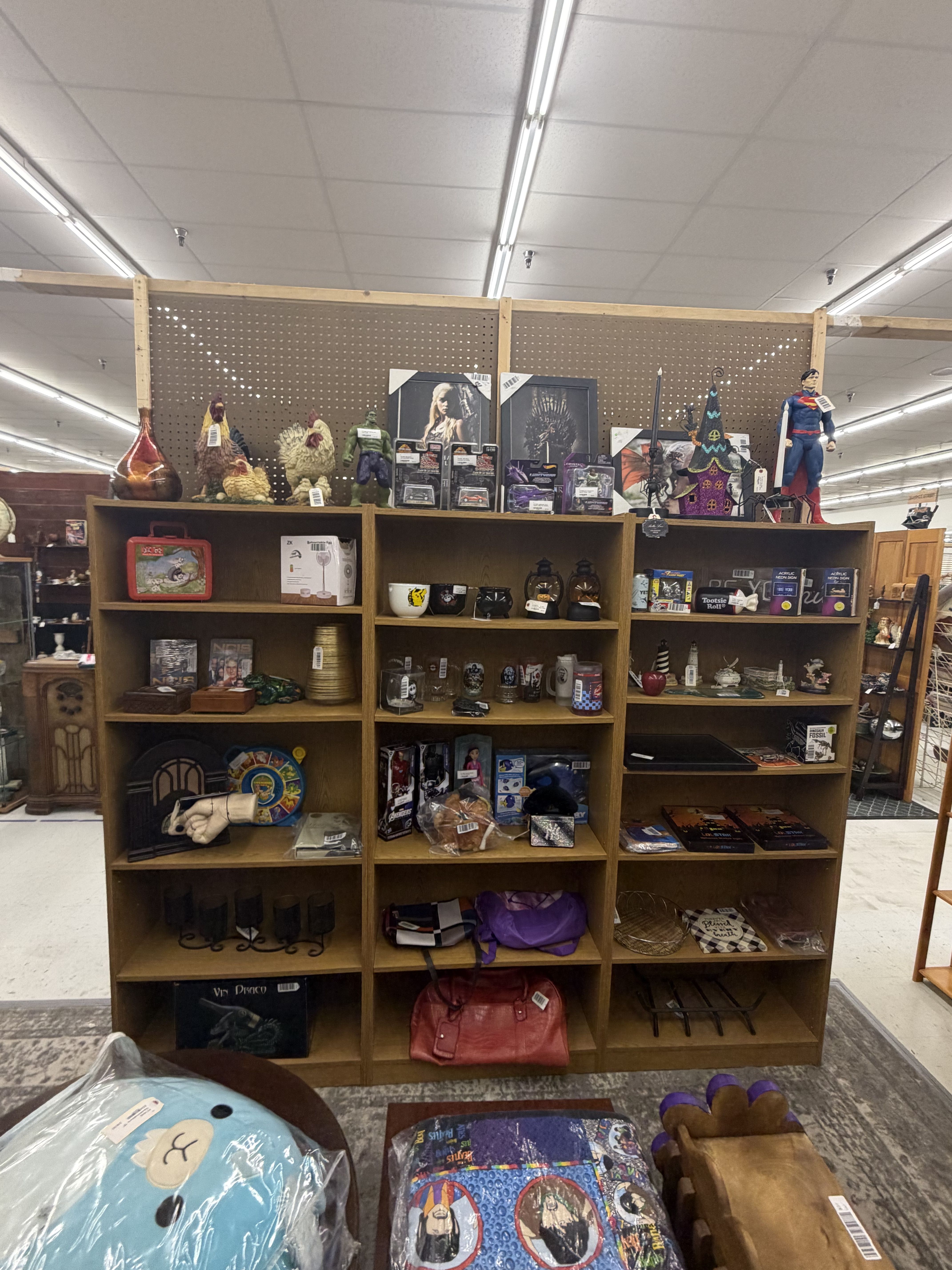 Shelves of unique finds