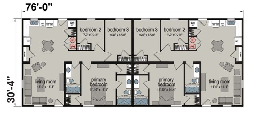 Champion Duplex 3238 floor plan