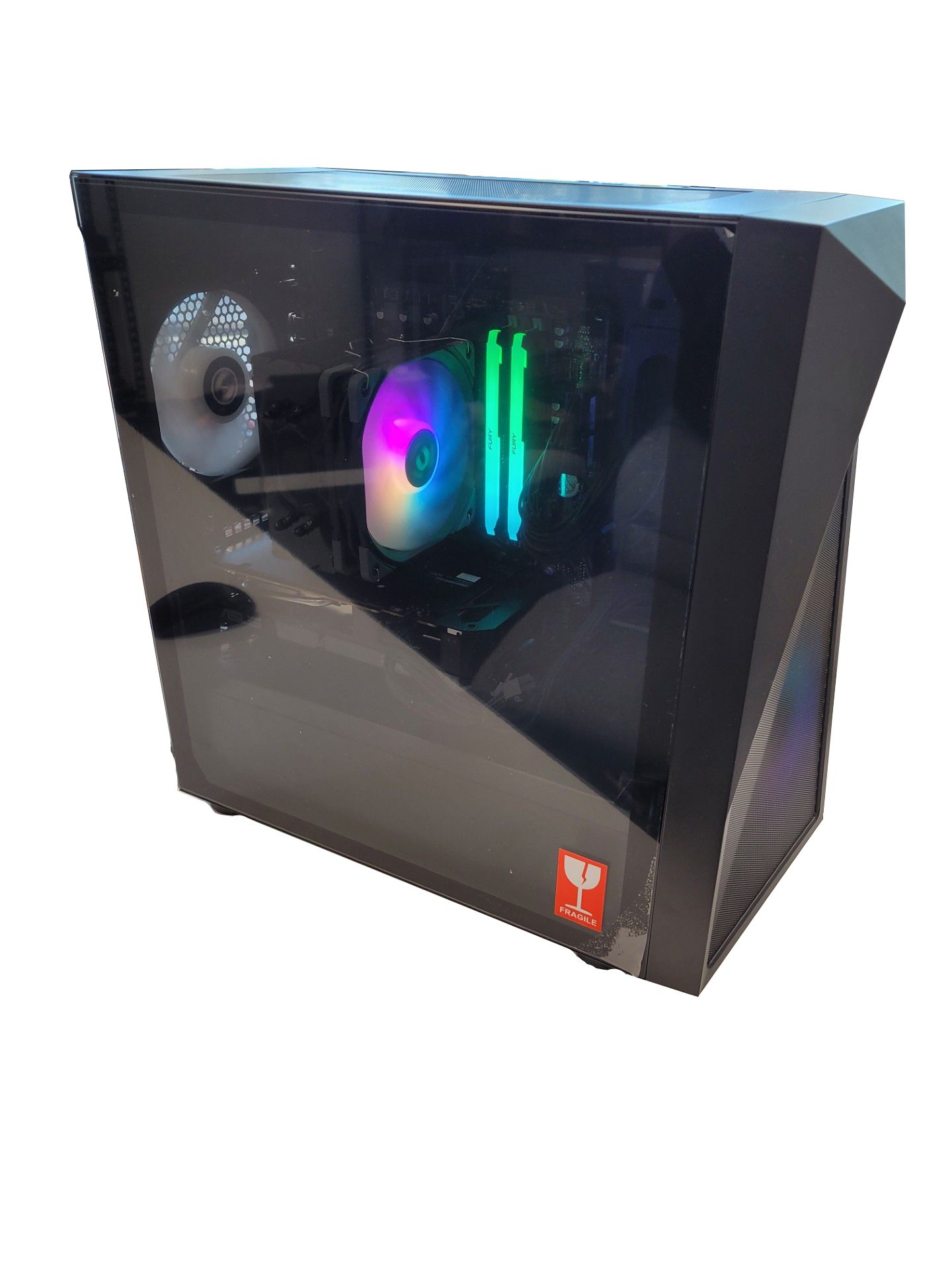 Custom built PC with RGB lighting