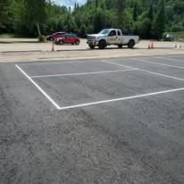 Parking lot line painting