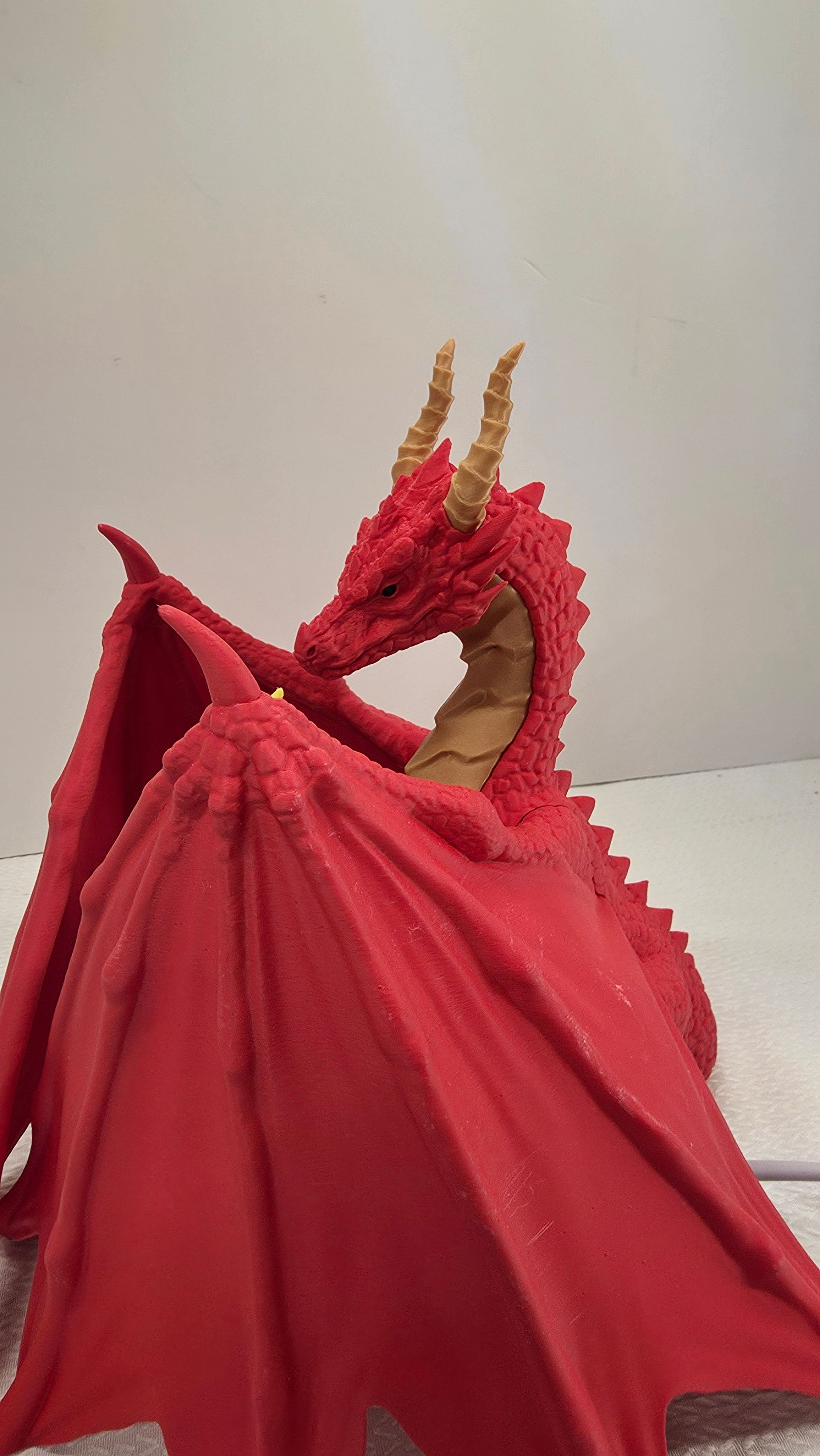 Red dragon close-up with detailed scales