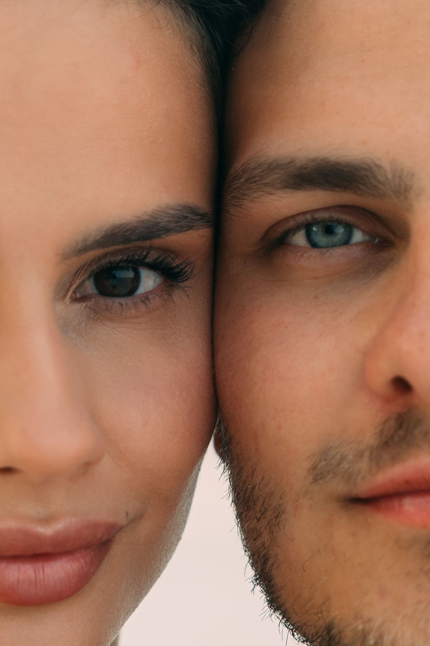 Close-up couple portrait - faces together, intimate moment Zanzibar