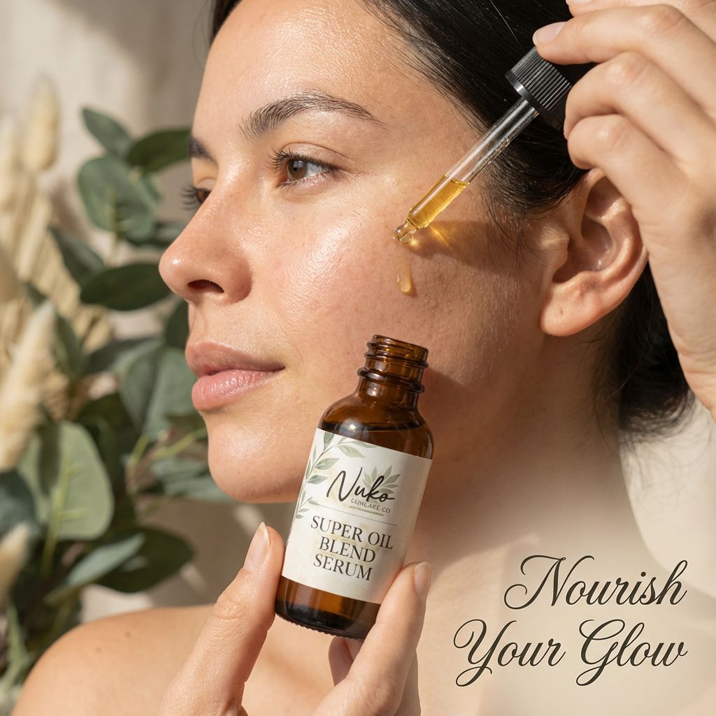 Woman applying Nuko skincare