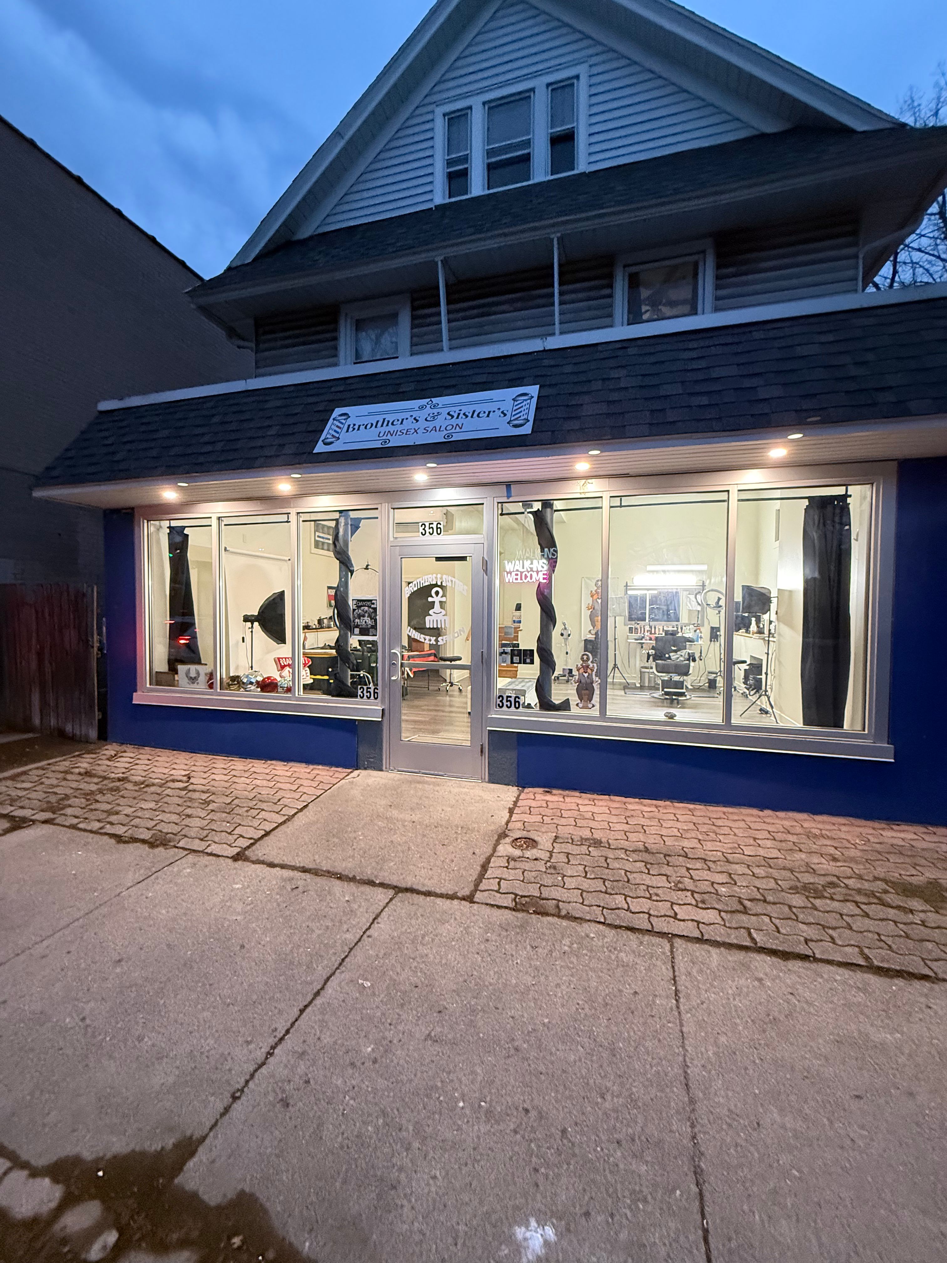Pure Masters Lounge salon exterior view Rochester NY barbershop